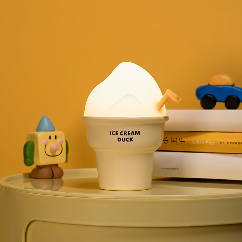 Ice Cream Duck USB Rechargeable Night Lamp